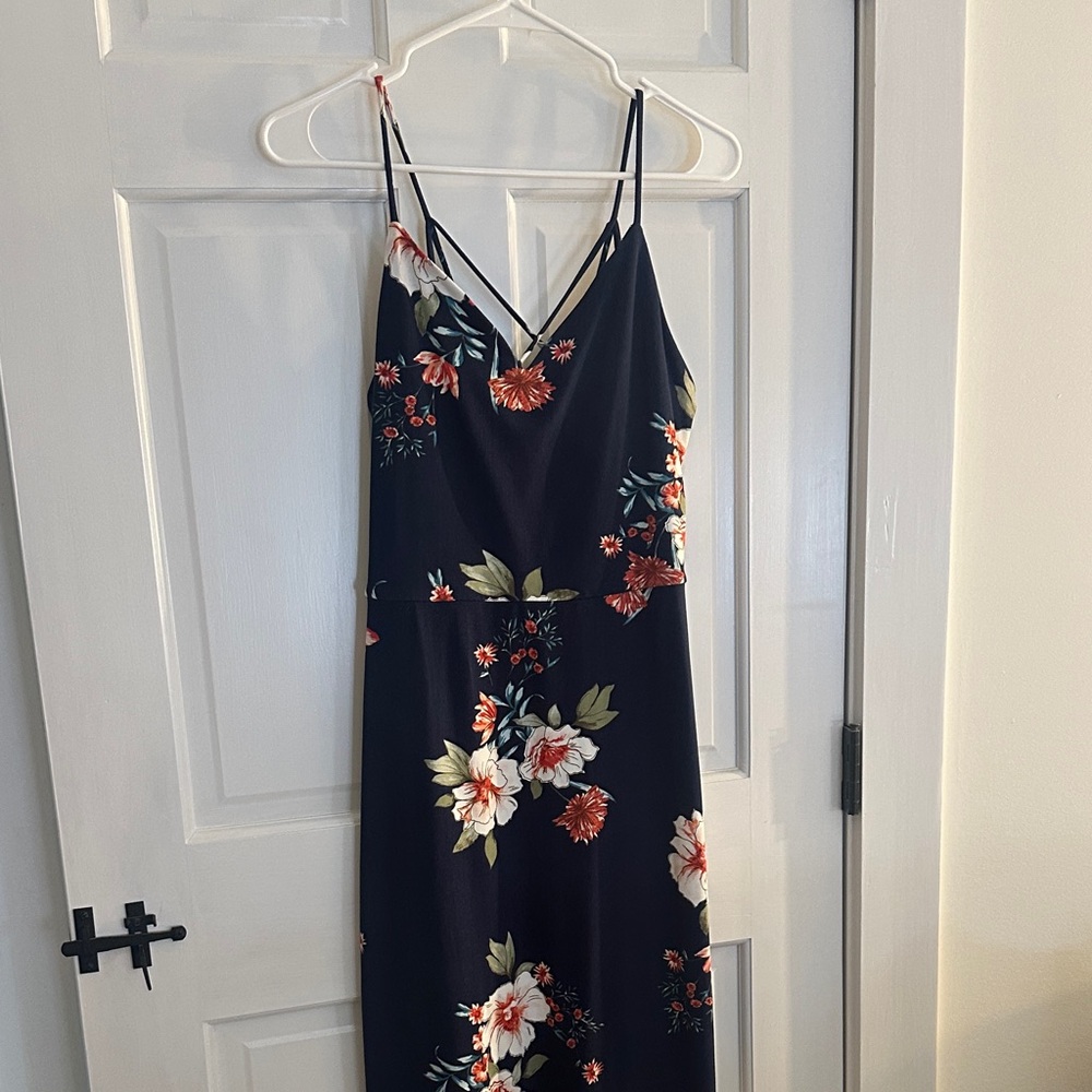 Floral Navy Maxi Dress